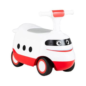 Northix Dječji automobil na guranje s sirenom i prostorom za pohranu – bijeli