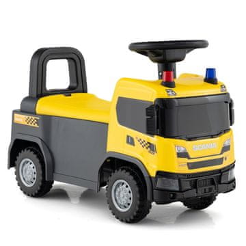 Northix 2-u-1 dječji automobil s volanom i prostorom za pohranu – žuti