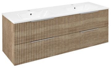 SAPHO CIRASA STRIP Zidna Umivaonička Komoda 141x54x46cm, Hrast Alabama