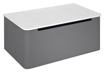 SAPHO SAPHO KERALA Zidna Umyvadlová Skříňka, 80x35x47,5 cm, 1x Zásuvka, Tihi Zatvarač, Crna