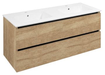 SAPHO EZARA Dvostruka Umivaonička Komoda 120x55x46 cm, Hrast Alabama