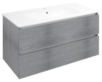 SAPHO EZARA umivaonički ormarić 99,8x52x46 cm, srebrni hrast