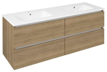 SAPHO Dvostruka umivaonska ormarić 140x55x46cm, Cuneo hrast