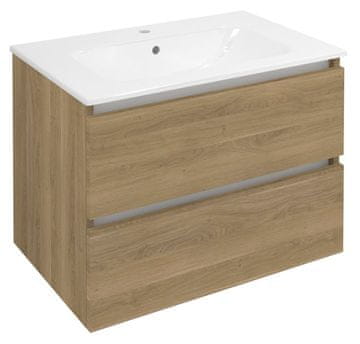 SAPHO EZARA kupaonski ormarić s umivaonikom, 69,8x52x46 cm, cuneo hrast