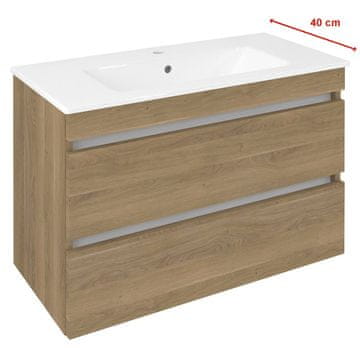 SAPHO EZARA kupaonski ormarić za umivaonik 78x54x39cm, Cuneo hrast