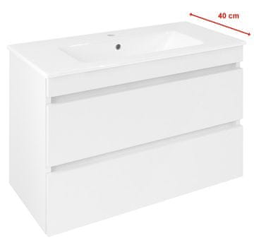 SAPHO EZARA Bijela Lakirana Umivaonička Komoda 78x54x39cm