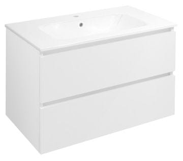 SAPHO Luksuzni Bijeli Sjajni Kupaonski Ormarić 80x50x45cm