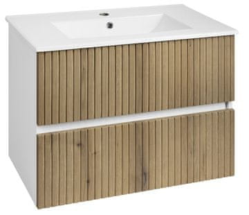AQUALINE PANEDA STRIP umivaoni ormarić 74,5x55x45,2cm, hrast emporio
