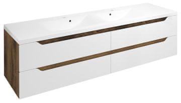 SAPHO Dvojumivaonik ormarić 180x50x48 cm, bijeli/dub collingwood