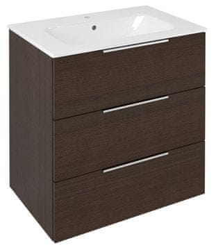 SAPHO CIRASA drvena kupaonska komoda s 3 ladice 69,8x75x46cm rustikalni bor