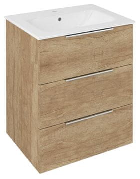 SAPHO CIRASA Kupaonski Ormaric, 59,2x75x46cm, 3 Ladice, Hrast Alabama