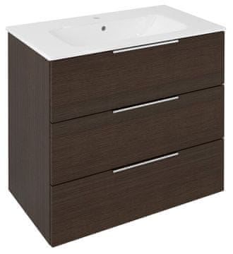 SAPHO CIRASA Rustikalna Umivaonička Komoda 79,8x75x46cm s 3 Ladice, BorovinaRustik