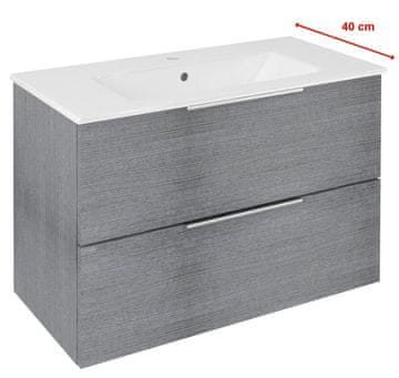 SAPHO CIRASA Kupaonska Komoda 78x54x39cm, Srebrni Hrast