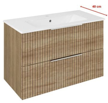 SAPHO CIRASA STRIP kupaonski ormarić 78x54x39cm, hrast alabama