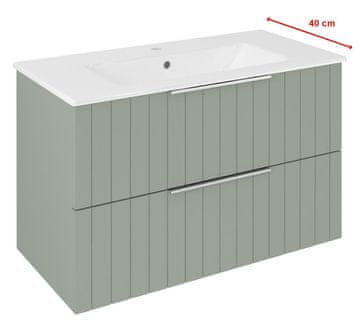 SAPHO CIRASA STRIP kupaonski ormarić 78x54x39cm, zeleno