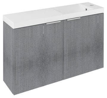 SAPHO Ormarić za umivaonik LATUS X 78,8x50x22cm, srebrni hrast