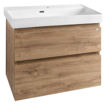 AQUALINE ALTAIR kupaonski ormarić 76x60x37cm, hrast emporio