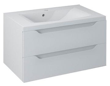 SAPHO WAVE Viseća Umivaonička Komoda 80cm Bijela MDF/lamino