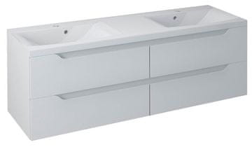 SAPHO Dvostruka Valna Zidna Kupaonska Ormarić, MDF, Bijela, 150x50x48 cm