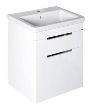SAPHO ELLA Zidni Ormar za Umivaonik 56,5x65x43cm, Bijela, 2 Ladice, MDF/Laminat