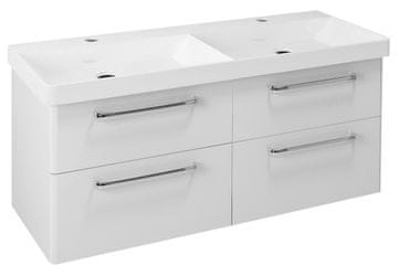 SAPHO THEIA dvostruki umivaonik ormarić 116x50x44,2cm sa 4 ladice, bijeli