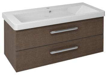 SAPHO Rustikalna Zidna Kupaonska Komoda THEIA 101x43x44cm - 2 Ladice, Borovina