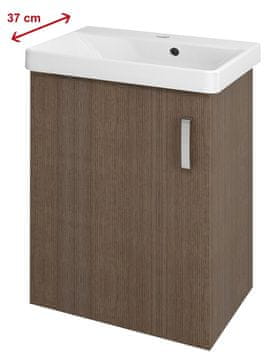 SAPHO THEIA Zidni Kupaonski Ormar 51x70x35cm, Lijeva Vrata, Rustik Borovina