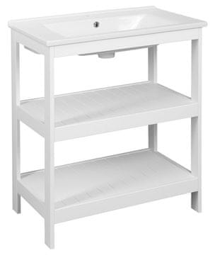 AQUALINE ETIDE Bijela Mat Zapremnina Kupaonice, 71,5x85x44 cm, Montažna MDF/Lamino Skrižnja