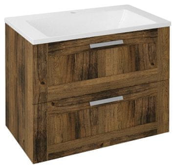 SAPHO AMIA Zidni Okvir za Umivaonik 74,5x60x45cm, Collingwood Hrast, Tihi Zatvarač