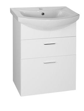 AQUALINE AQUALINE ZOJA viseća kupaonska komoda s ladicama 50,8 cm, bijela