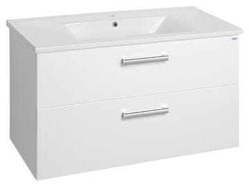 AQUALINE AQUALINE VEGA Zidni Kupaonski Ormar, Bijeli, 97x60x43,6cm, 2 Ladice