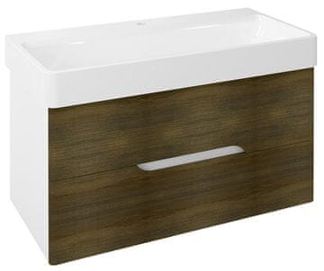 SAPHO MEDIENA Zidni Ormar za Kupaonicu 96x51x48,5cm, Bijela mat/Dub graphite