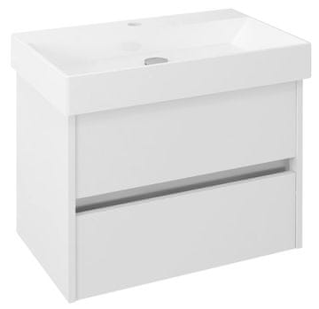 SAPHO NIRONA Zidna Kupaonska Komoda 67x51,5x43 cm, Bijela, MDF/Laminat