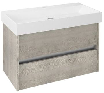 SAPHO NIRONA Zidni Kupaonski Ormarić, 82x51,5x43 cm, Hrast Mocca