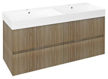 SAPHO FILENA dvostruka zidna kupaonska ormarić s ladicama, hrast, 118x51,5x43 cm