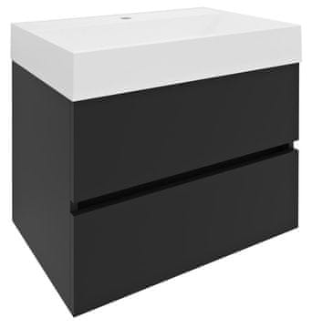 SAPHO ODETTA Zidna Kupaonska Komoda 67x50x43,5 cm, Mat Antracit