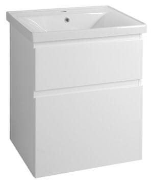 AQUALINE ALTAIR Zidna Kupaonska Komoda 61,5x72,5x45 cm, Bijela, Tihi Mehanizam Završetka