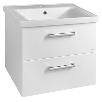 AQUALINE VEGA zidni ormarić za umivaonik, 62x50x43,6cm, bijeli, 2 ladice