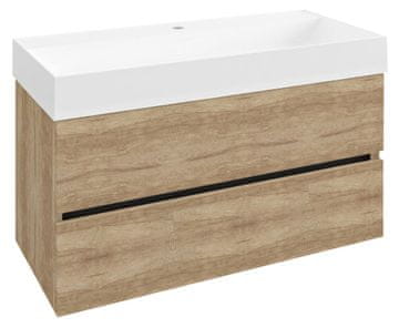 SAPHO ODETTA Zidna Kupaonska Komoda 95x50x43.5cm, Hrast Alabama