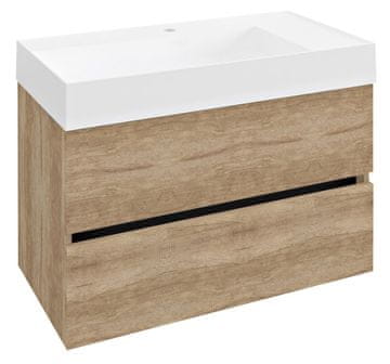 SAPHO ODETTA Zidna Kupaonska Komoda 82x50x43.5cm, Hrast Alabama