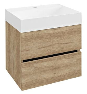 SAPHO ODETTA Zidna Kupaonska Komoda 57x50 cm, Dub Alabama