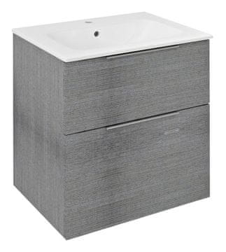 SAPHO CIRASA Zidna Kupaonska Ormarić s Ladicama 59,2x64x46cm, Srebrni Hrast