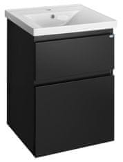 AQUALINE Crna Mat Umivaonička Komoda ALTAIR 52x72,5x45 cm - AQUALINE