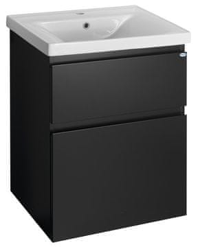 AQUALINE ALTAIR Crna Mat Umivaonička Komoda 57x72,5x45cm