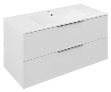 SAPHO Bijela Sjajna Zidna Umyvadlová Skříňka CIRASA 100x52x46cm