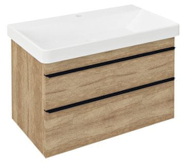 SAPHO SITIA Zidna Kupaonička Ormarić 75,6cm Dub Alabama, 2 Lade