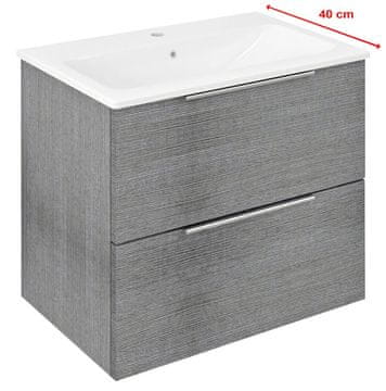 SAPHO CIRASA Zidna Kupaonska Ormarić 58x54x39cm, Srebrni Hrast