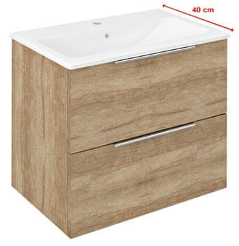 SAPHO CIRASA Zidna Kupaonska Komoda 58x54x39cm, Dub Alabama