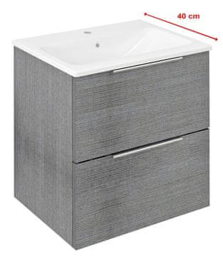 SAPHO CIRASA Zidni Umivaoni Ormar, Siva Hrast, 48x54x39cm