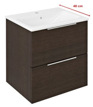 SAPHO CIRASA Zidna Kupaonska Komoda 48x54x39 cm, Rustikalna Borovina